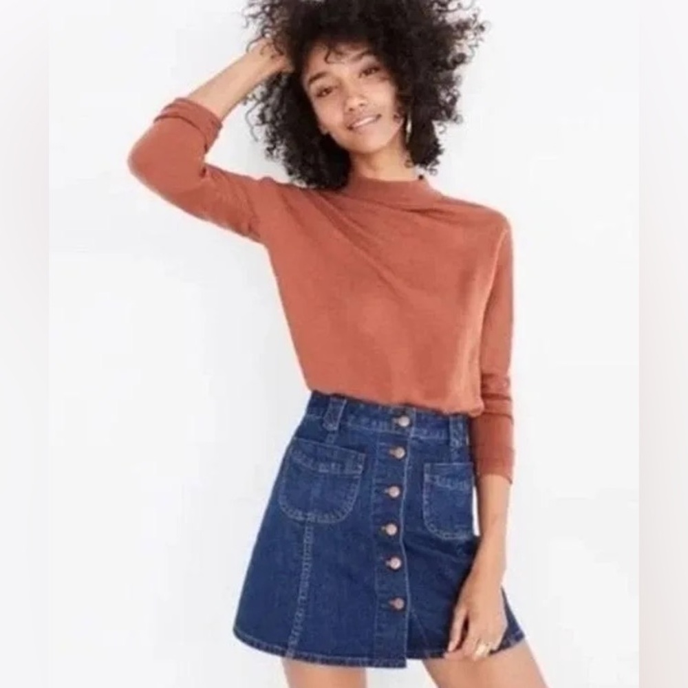 Madewell Patch Pocket Denim Mini Skirt